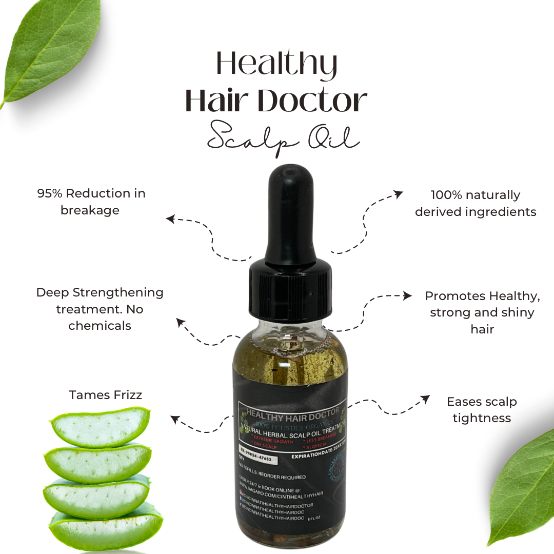 Healthy Hair Doctor 100% Holistics Organics Natural Herbal Scalp Oil Treamtent