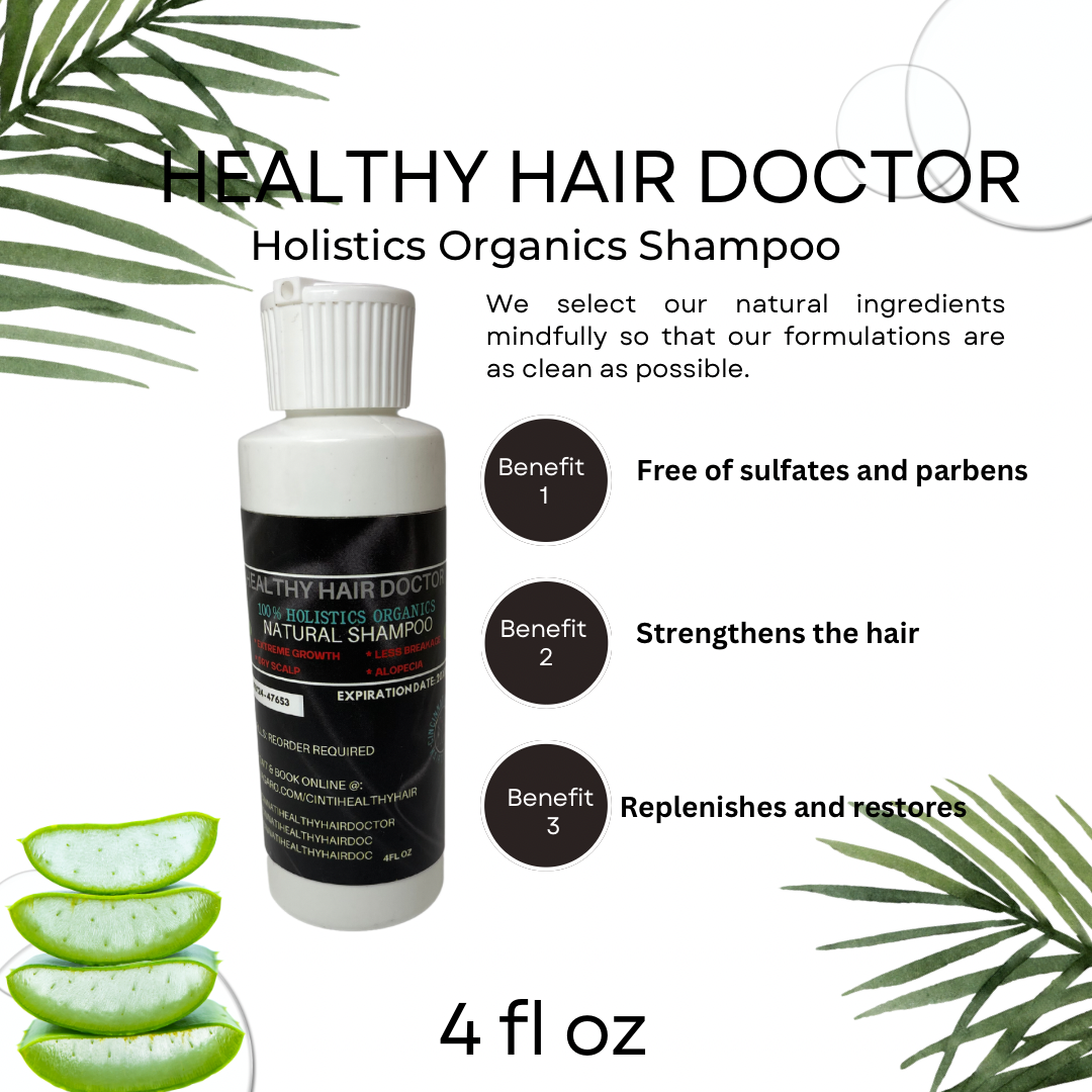 Healthy Hair Doctor 100% Hoilstic's Organics Natural Shampoo